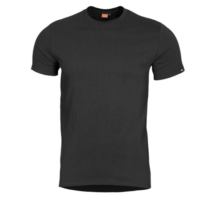 Black t-shirt on a white background