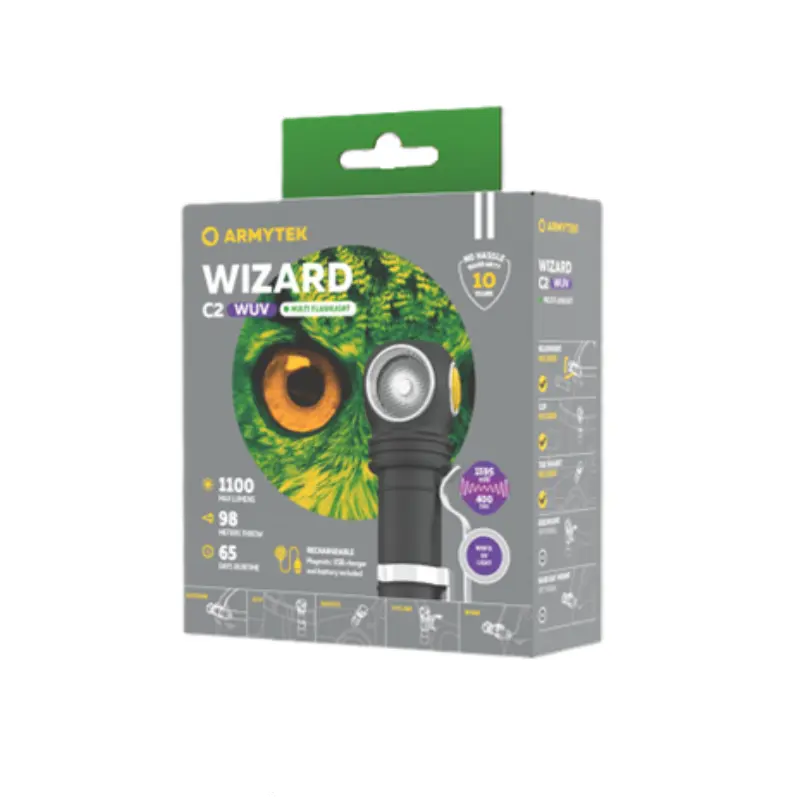 ARMYTEK WIZARD C2 W UV MAGNET USB NSO Gear 