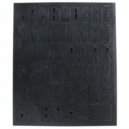 Alphabet Letters Patch Pack - Black 10*12cm NSO Gear 