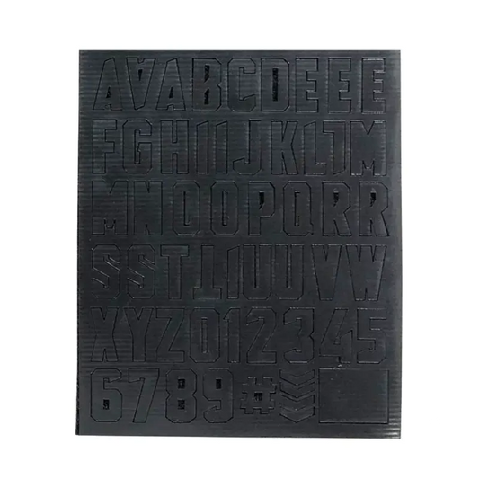 Alphabet Letters Patch Pack - Black 10*12cm NSO Gear 