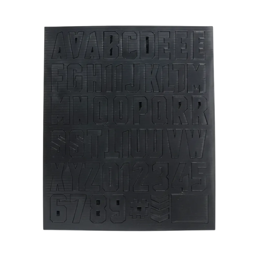 NSO Gear Alphabet Letters Patch Pack Black 10x12cm - Πακέτο Γραμμάτων Velcro