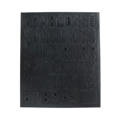 NSO Gear Alphabet Letters Patch Pack Black 10x12cm - Πακέτο Γραμμάτων Velcro