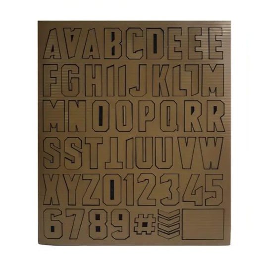 Alphabet Letters Patch Pack - Tan 10*12cm NSO Gear 
