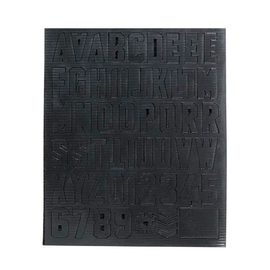 Alphabet Letters Patch Pack Black 10*12cm NSO Gear Velcro