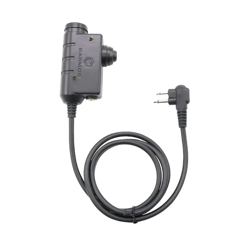 Διακόπτης PTT για Ωτοασπίδες EARMOR, Midland διπλό βύσμα (Stereo), Standard NSO Gear 