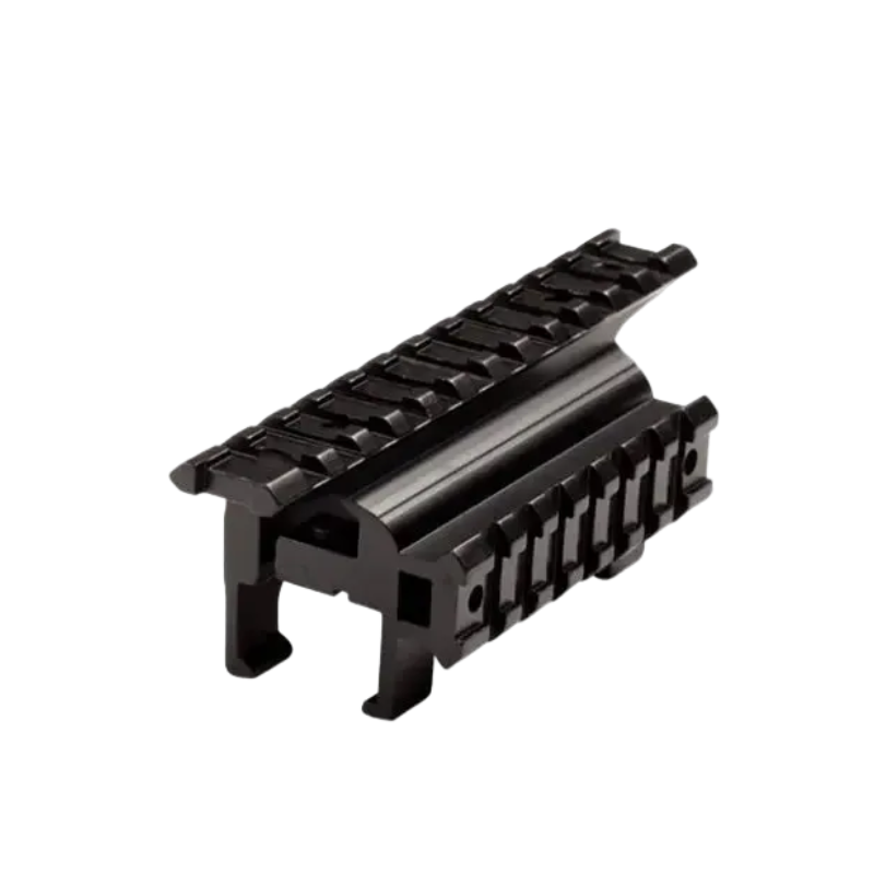 Black plastic component on a white background