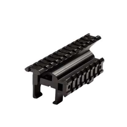 Black plastic component on a white background