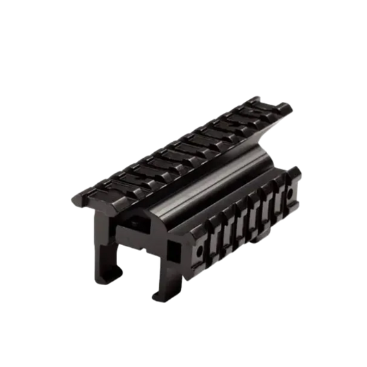 Black plastic component on a white background