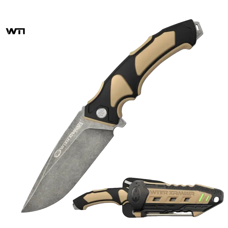 WithArmour RescueX Fixed Blade Knife - Επιχειρησιακό Μαχαίρι 440C Stone Washed