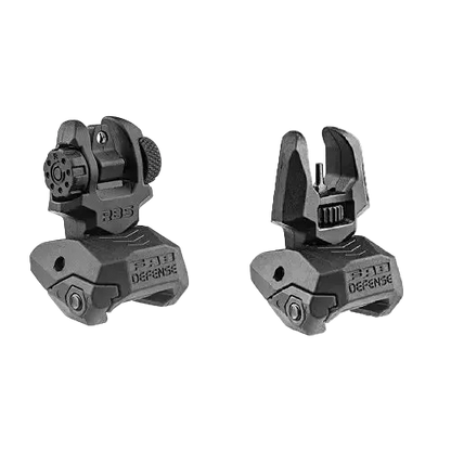 FAB Defense FBS+RBS Flip-up Sights Set - Σετ Ανακλινόμενων Σκοπεύτρων Picatinny