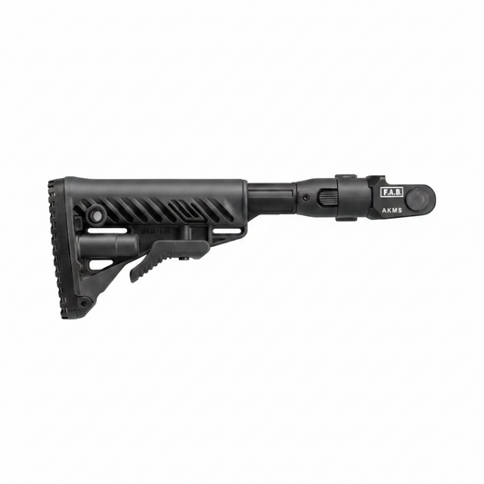 Black rifle stock with FAB-538 branding on a white background