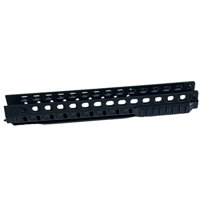 Black metal gun slide on a transparent background