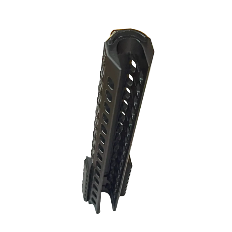 Black multi-tool with geometric design on a white background