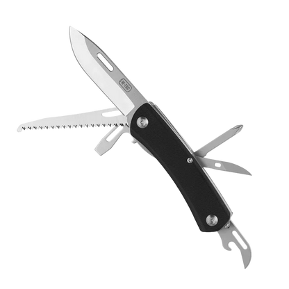 M-Tac Folding Knife Type 9 (6 Tools) Black/Steel - Πολυεργαλείο & Μαχαίρι