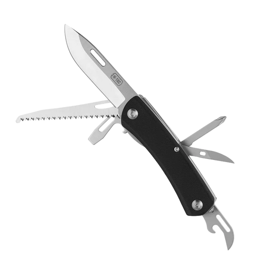 M-Tac Folding Knife Type 9 (6 Tools) Black/Steel - Πολυεργαλείο & Μαχαίρι