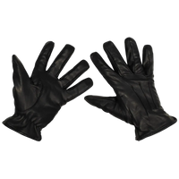 Leather Gloves, "Safety", black, cut-resistant