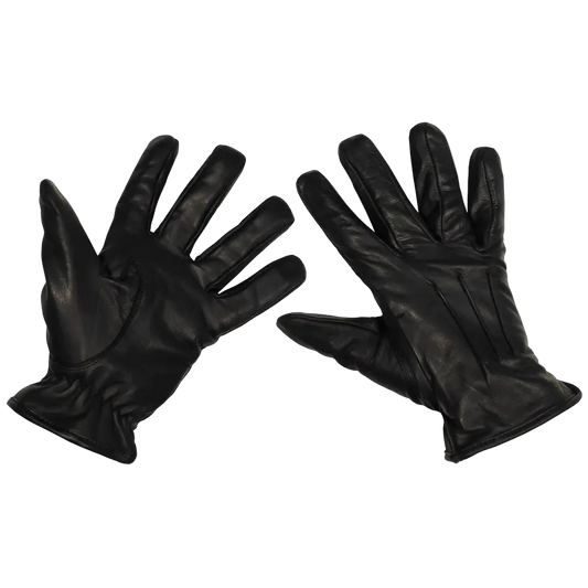 Leather Gloves, "Safety", black, cut-resistant