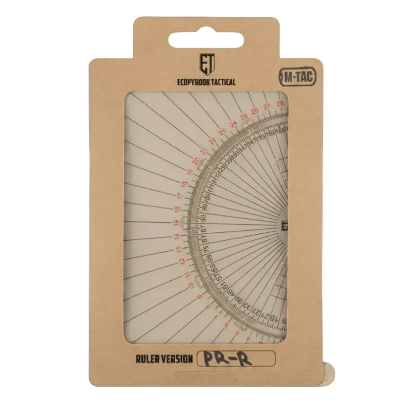 M-Tac Ecopybook Tactical Protractor PR-R - Τακτικό Μοιρογνωμόνιο Αντιανακλαστικό