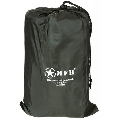 MFH Hammock, "Jungle", with roof, Mosquito net, OD Green NSO Gear Hammocks