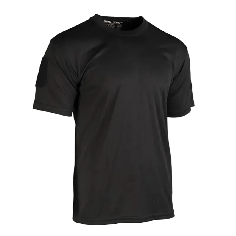 Mil-Tec Black Tactical T-Shirt Quickdry - Επιχειρησιακό Μπλουζάκι Στρατού