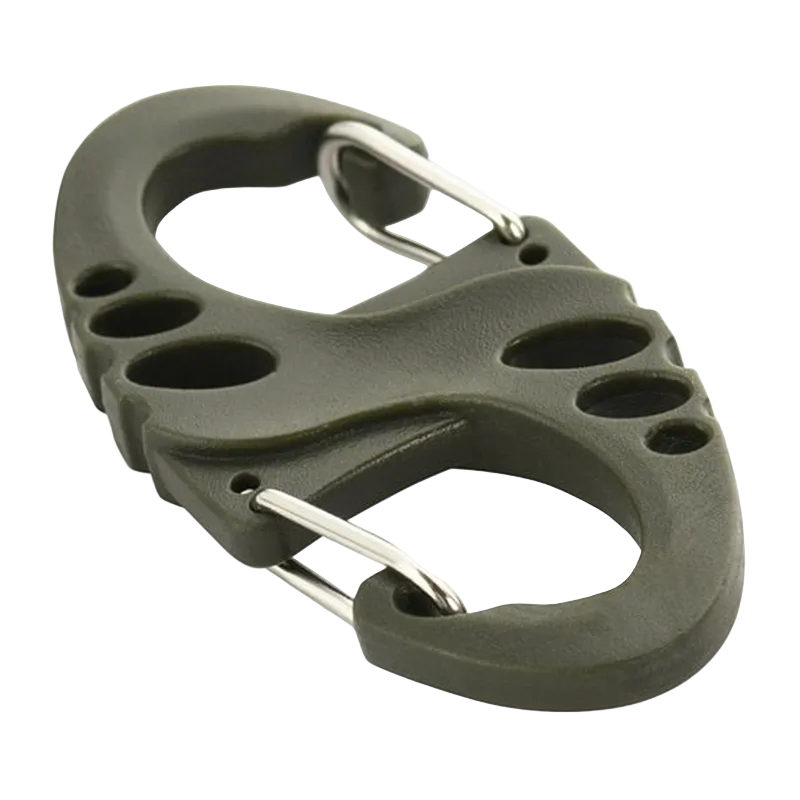 M‑Tac - Plastic S‑Hook Carabiner (Olive) NSO Gear Carabiners
