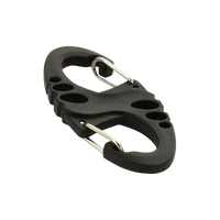 M‑Tac - Plastic S‑Hook Carabiner (Black)