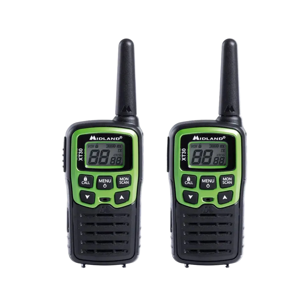 Midland XT30 Walkie Talkie PMR446 με USB Charger - Σετ 2 Ασυρμάτων 16 Καναλιών