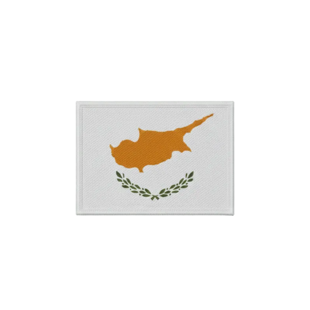 Map of Cyprus with an orange color on a white background