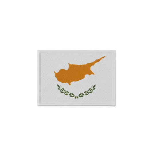 Map of Cyprus with an orange color on a white background