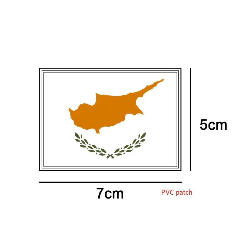 PVC patch Flag of Cyprus NSO Gear Velcro