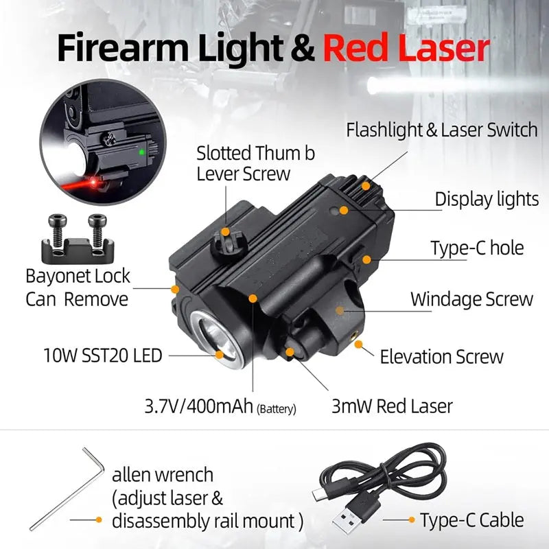 Pistol Tactical Flashlight NSO Gear 