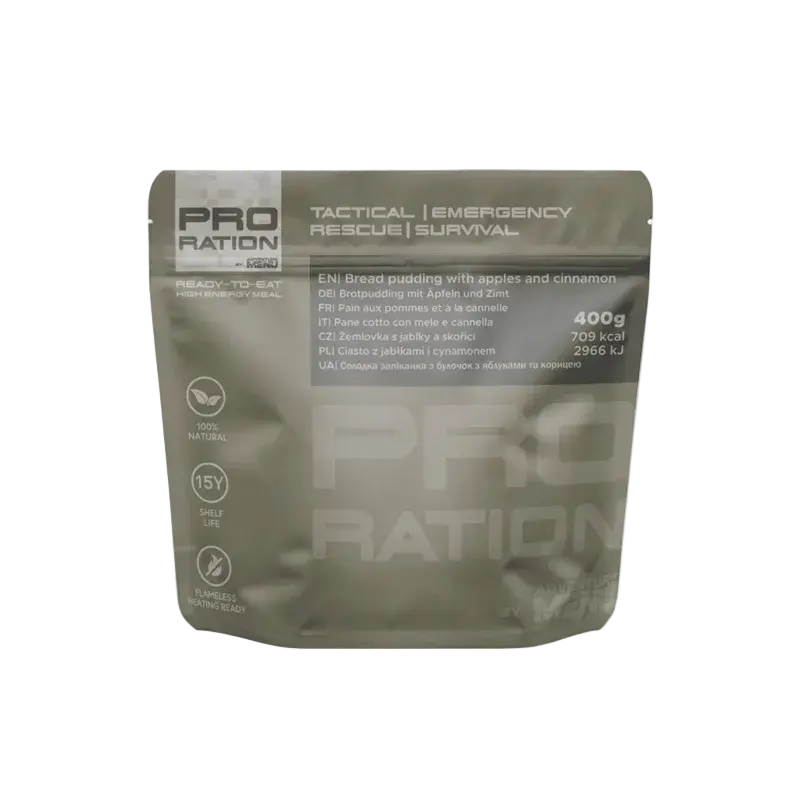 Pro Ration tactical emergency survival food package on a white background