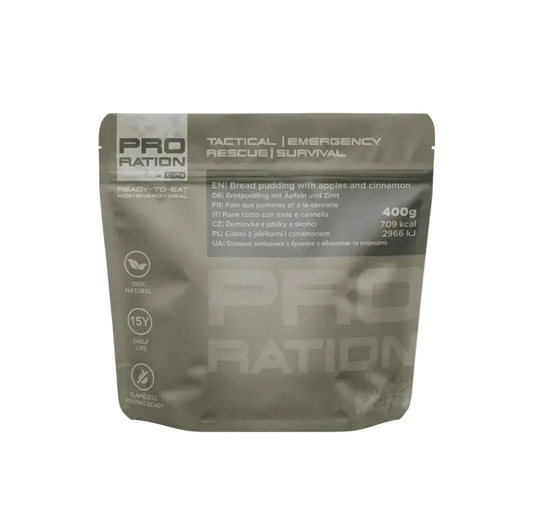 Pro Ration tactical emergency survival food package on a white background