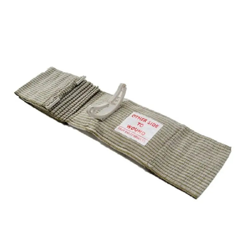 RHINO RESCUE - Israeli Bandage - 6"RHINO RESCUE - Israeli Bandage - 6"
Specifications

Product size: 15cm*3.6m (Cotton pad 15cm*16cm)
Weight: 85 g
Material: 70% Cotton + 10% Spandex + 20% Synthetic FiNSO Gear