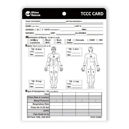 RHINO RESCUE - TCCC Card NSO Gear First Aid