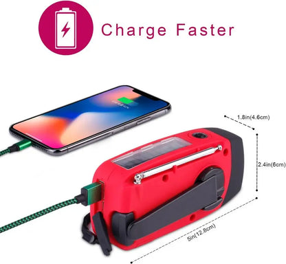 Ραδιόφωνο Με Φακό, Δυναμό, Ηλιακό Πάνελ Και Powerbank NSO Gear 