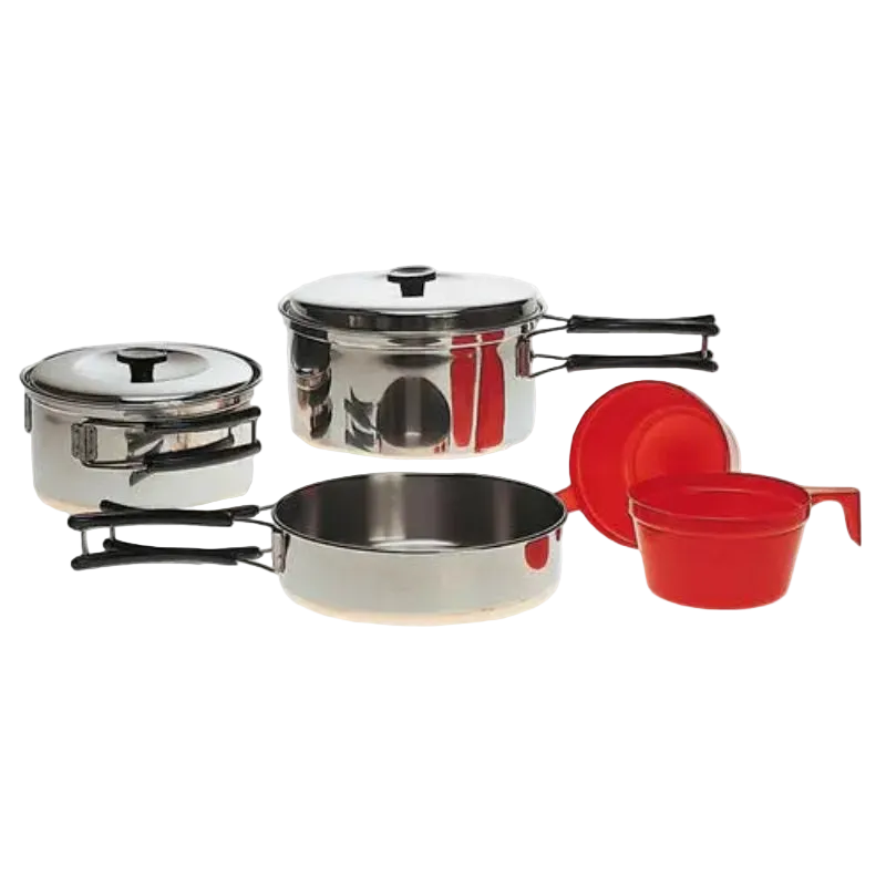 il-Tec Σετ Μαγειρικών Σκευών Camping Riad Stainless Steel για 2 Άτομα