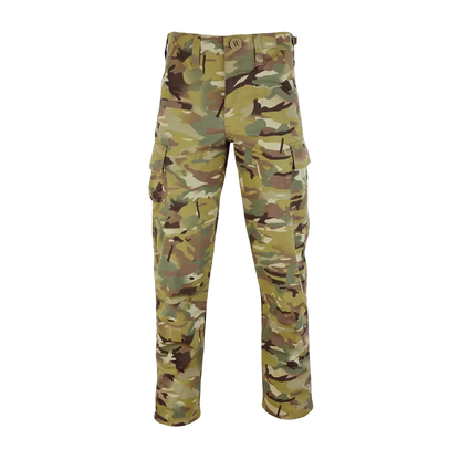 Camouflage pants on a white background