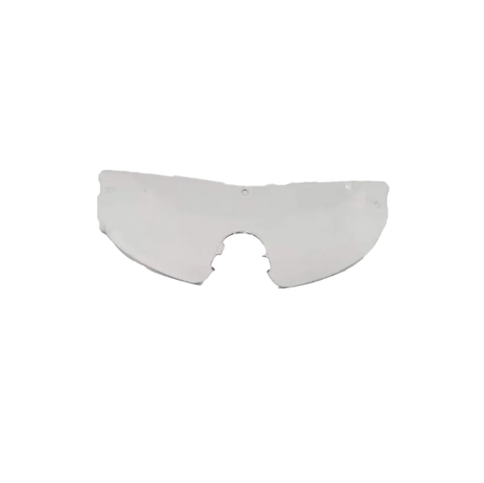 Clear plastic visor on a white background