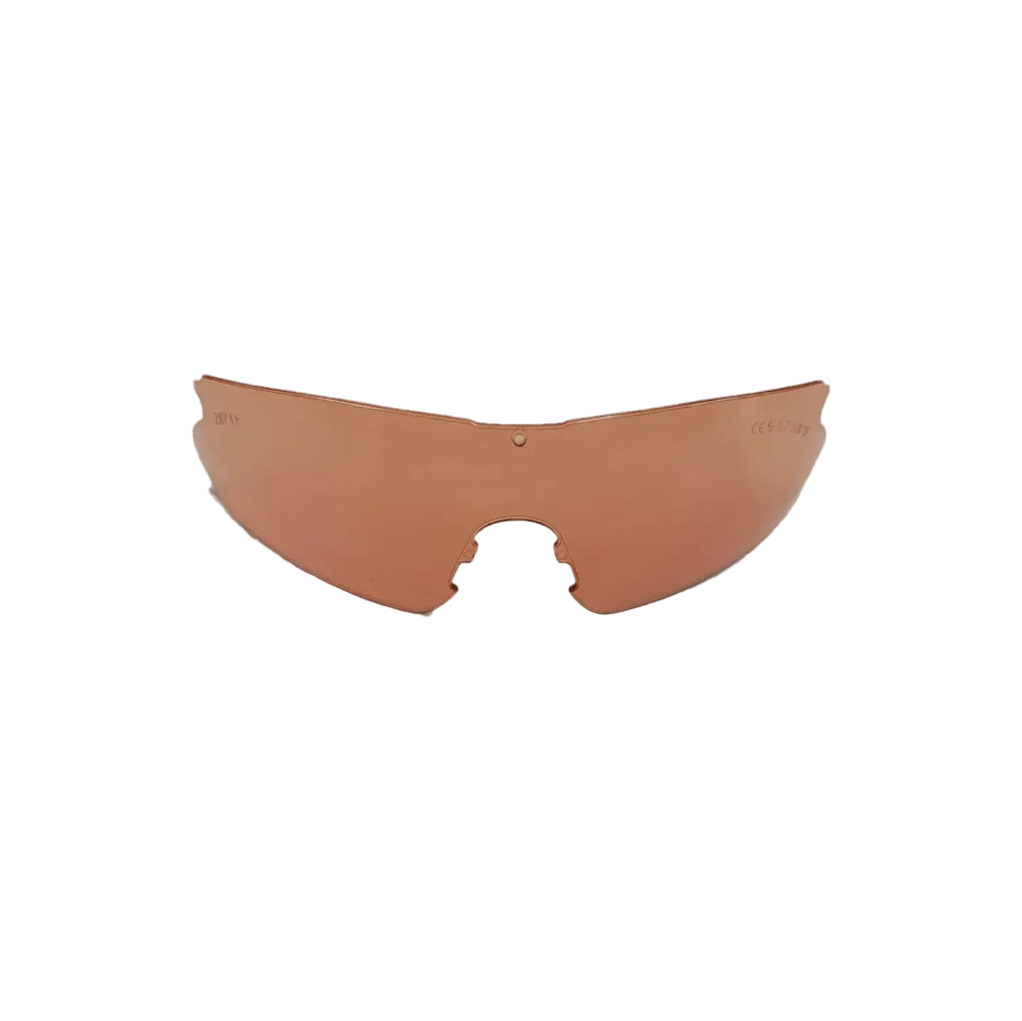 Brown sunglasses lens on a white background