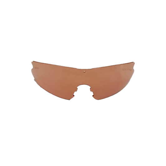 Brown sunglasses lens on a white background