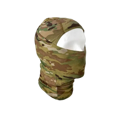 Camouflage balaclava on a white background