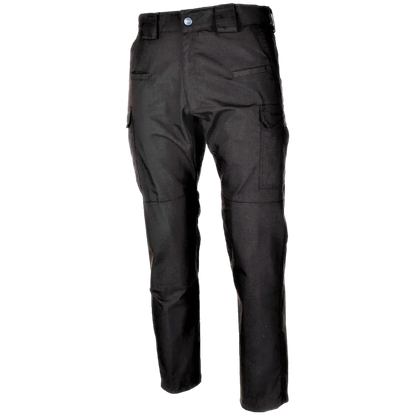 Black tactical pants on a white background
