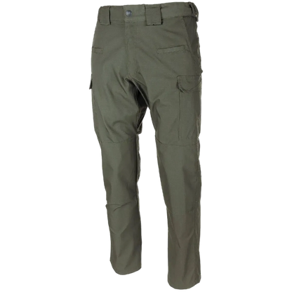 Green tactical pants on a white background