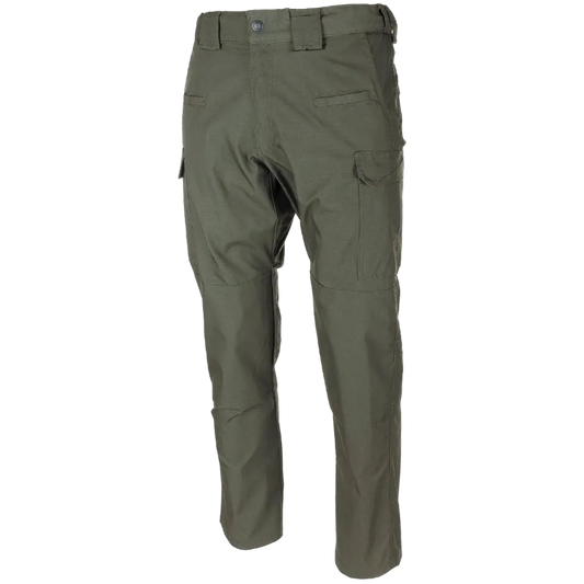 Green tactical pants on a white background