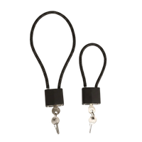 Mil-Tec Black 380mm Comb. Lock With Steel Cable - Λουκέτο Ασφαλείας με Συρματόσχοινο