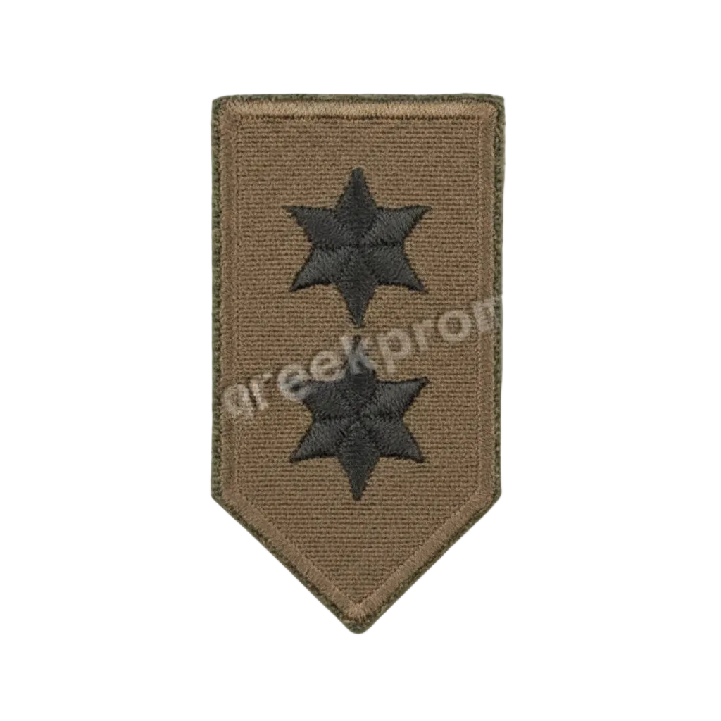 GreekForces Πέτου Υπολοχαγού Πράσινο Χαμηλής Ορατότητας - Subdued Rank Patch 1st Lieutenant