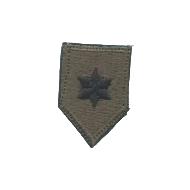 Patch with star design on a white background