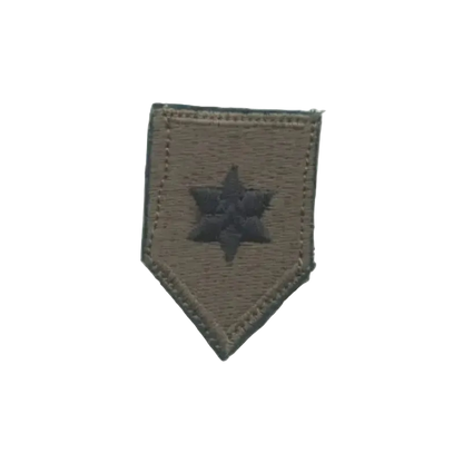 Patch with star design on a white background