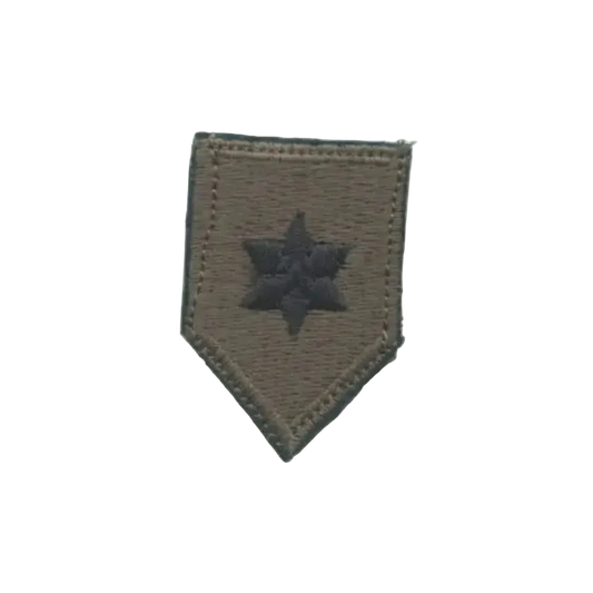 Patch with star design on a white background